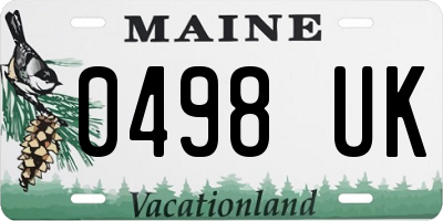 ME license plate 0498UK