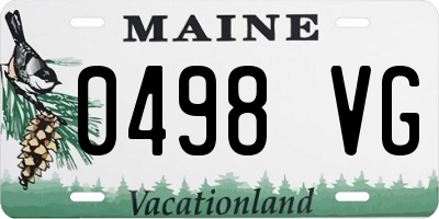 ME license plate 0498VG