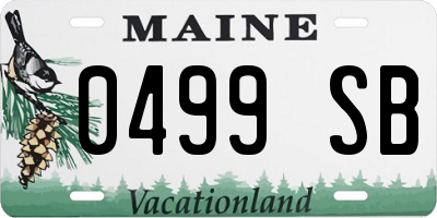 ME license plate 0499SB