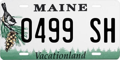 ME license plate 0499SH