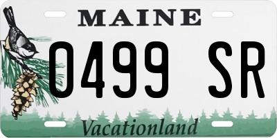 ME license plate 0499SR