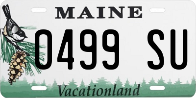 ME license plate 0499SU
