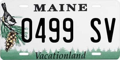 ME license plate 0499SV