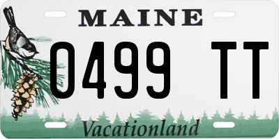 ME license plate 0499TT