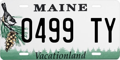 ME license plate 0499TY