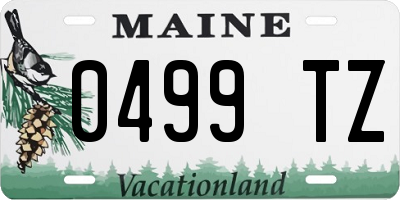 ME license plate 0499TZ