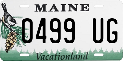 ME license plate 0499UG