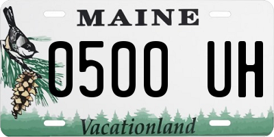 ME license plate 0500UH
