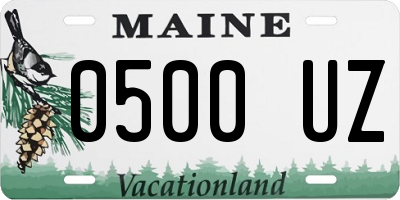 ME license plate 0500UZ