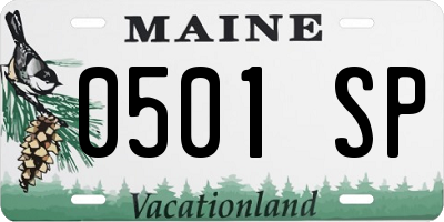 ME license plate 0501SP