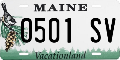 ME license plate 0501SV