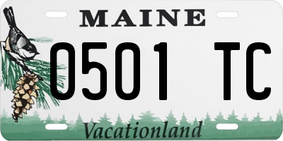 ME license plate 0501TC