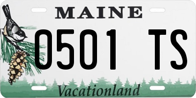 ME license plate 0501TS