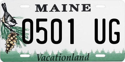 ME license plate 0501UG