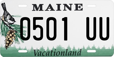 ME license plate 0501UU