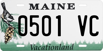 ME license plate 0501VC