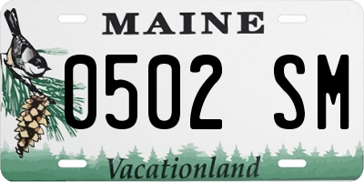 ME license plate 0502SM