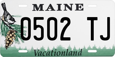 ME license plate 0502TJ