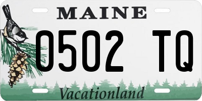 ME license plate 0502TQ