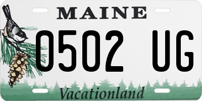 ME license plate 0502UG
