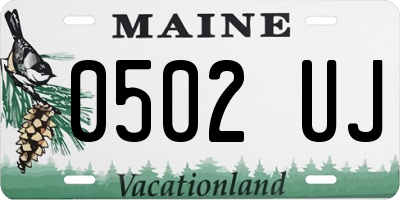 ME license plate 0502UJ