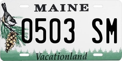 ME license plate 0503SM