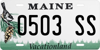 ME license plate 0503SS