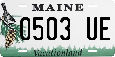 ME license plate 0503UE