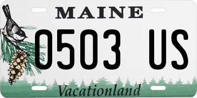 ME license plate 0503US