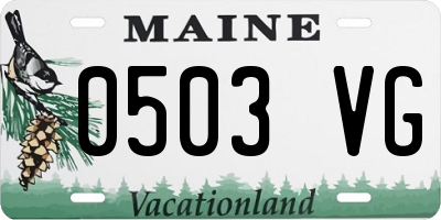 ME license plate 0503VG