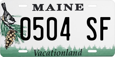 ME license plate 0504SF