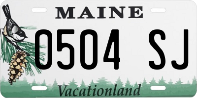 ME license plate 0504SJ