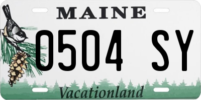 ME license plate 0504SY