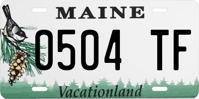 ME license plate 0504TF