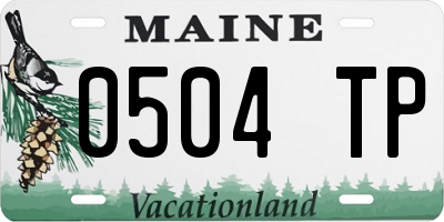 ME license plate 0504TP