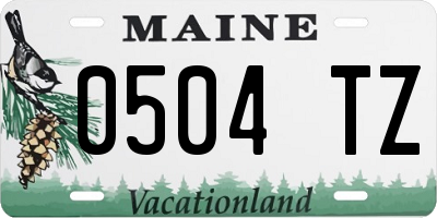 ME license plate 0504TZ