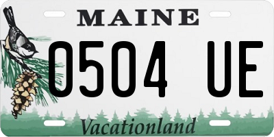 ME license plate 0504UE