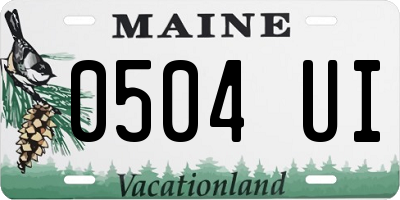 ME license plate 0504UI