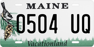 ME license plate 0504UQ