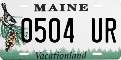 ME license plate 0504UR