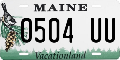 ME license plate 0504UU