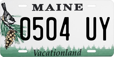 ME license plate 0504UY