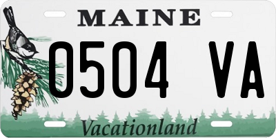 ME license plate 0504VA