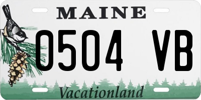 ME license plate 0504VB