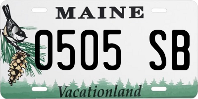 ME license plate 0505SB