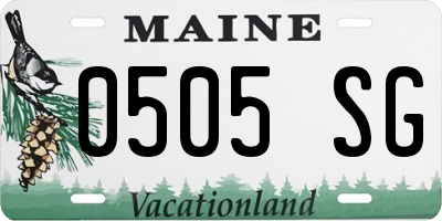 ME license plate 0505SG