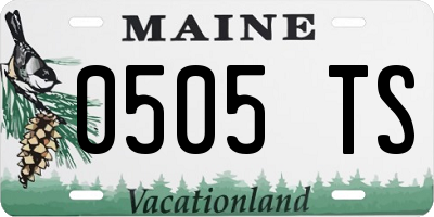 ME license plate 0505TS