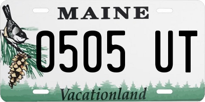 ME license plate 0505UT