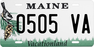 ME license plate 0505VA
