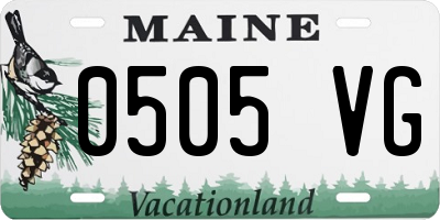 ME license plate 0505VG